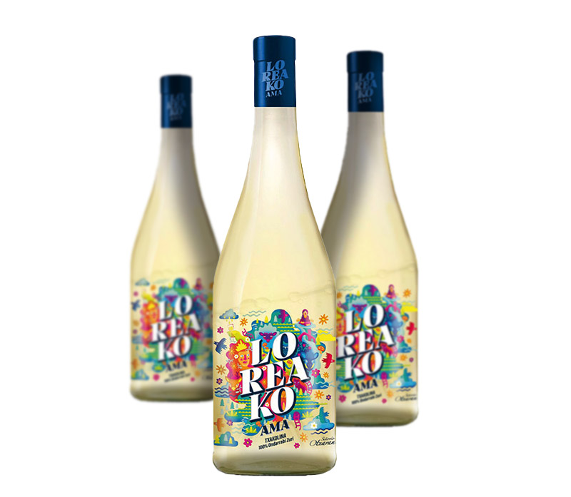 Botellas txakolí Loreako Ama Botellas txakolí Loreako Ama