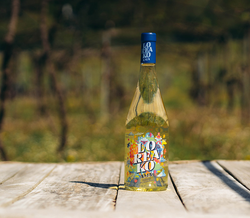 Botella txakolí Loreako Ama Botella txakolí Loreako Ama