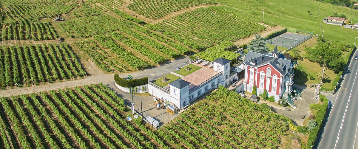 Vista aérea de la bodega